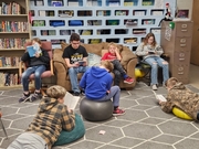 FBLA members reading to 3rd grade